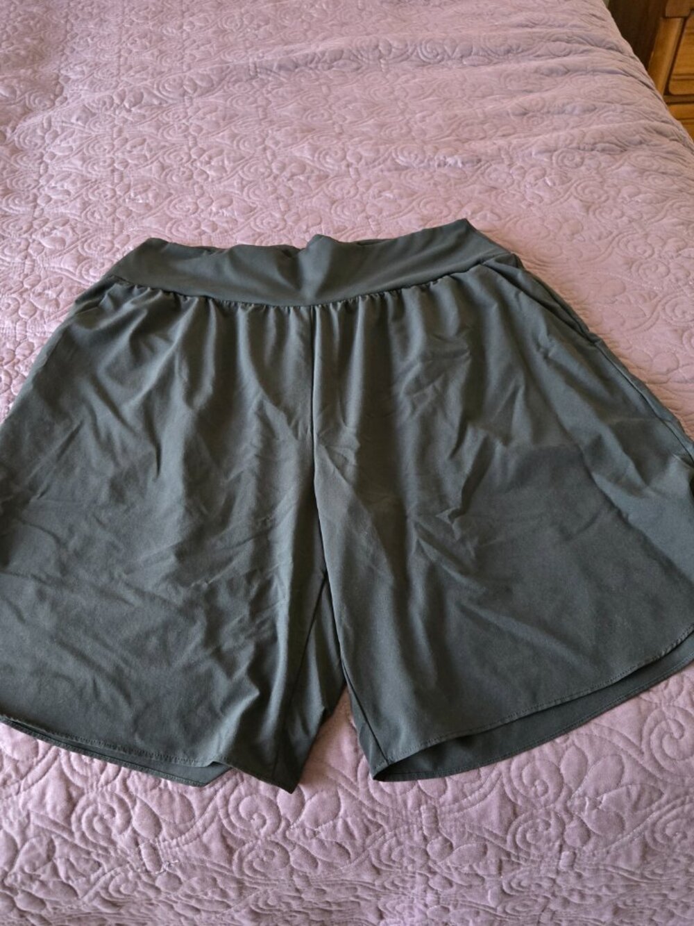 Breezeful™ High Waisted Tummy Control Split Hem Quick Dry Resort Shorts Pockets